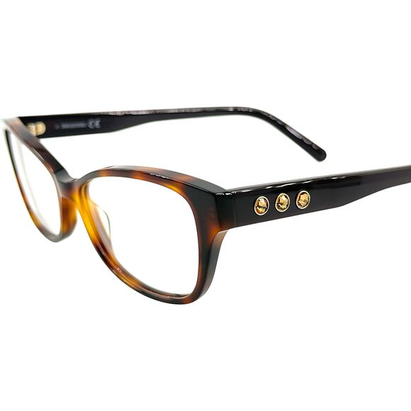 Swarovski SK5430 Womens Plastic Eyeglass Frame 052 Dark Havana 53-15 main image 5